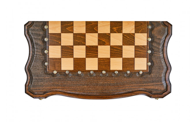 Шахматы + нарды резные "Гамбит 2" 60, Simonyan Шахматы + нарды резные "Гамбит 2" 60, Simonyan