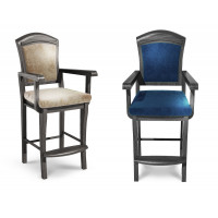 !Стул бильярдный Президент Сильвер ясень (Экс.2,29 Velvet_Lux,Ткань Vilvet Lux)